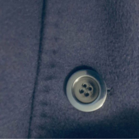 CINZIA ROCCA Soft Baby Wool Funnel Neck Coat Made in Italy, navy - Picture 5 of 10